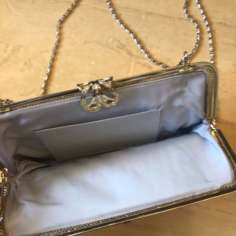 VINTAGE gold mesh chain crossbody bag purse - Picture 6 of 7